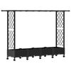 vidaXL Hevet Bed med Trellis og Tak Svart 203 x 40 x 127 cm PP