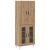 vidaXL H&oslash;yskap 2 pcs Artisan Eik 69,5 x 34 x 180 cm Konstruert tre