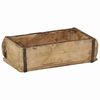 vidaXL Brett med lagring Brun 30 x 15 x 9 cm Massiv Reclaim Tre