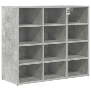 vidaXL Sko Skap 77,5 x 30 x 67 cm Konstruert tre Betonggr&aring;