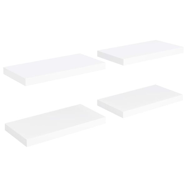vidaXL Flytende vegghyller 4 stk hvit 50x23x3,8 cm MDF