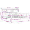 vidaXL Seng med bokhylle uten madrass voksbrun 180x200 cm heltre furu