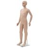 vidaXL Full-body barneutstillingsdukke med glassbase beige 140 cm
