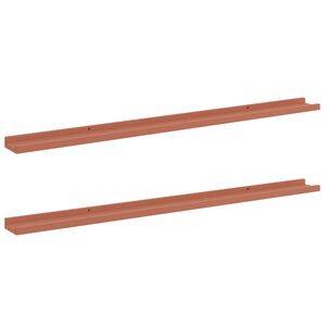 vidaXL Vegghylle 2 stk. R&oslash;d 115 x 9 x 3 cm Konstruert tre