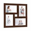 vidaXL Fotorammekollasj for 4x(13x18 cm) bilde m&oslash;rkebrun MDF