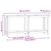 vidaXL Arbeidsbenk med hylle VoksBrun 180 x 50 x 80 cm Massiv furu