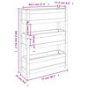 vidaXL Plantekasse svart 77x25x104,5 cm heltre furu