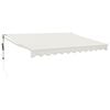 vidaXL Automatisk uttrekkbar markise kremhvit 3,5x2,5 m