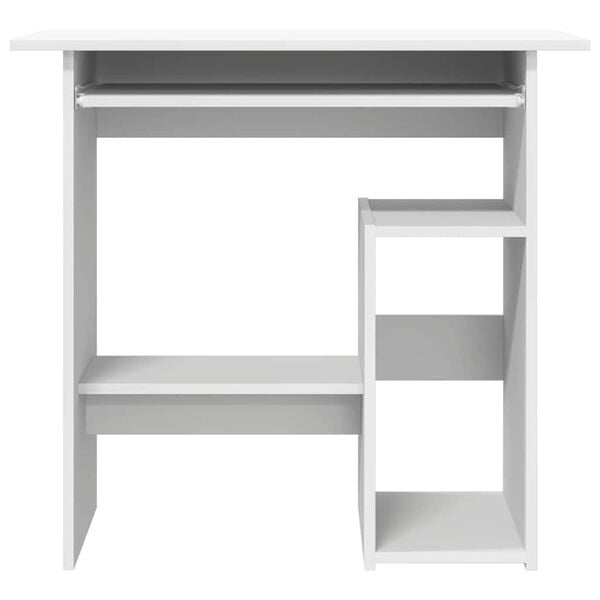 vidaXL Skrivebord hvit 80x45x74 cm konstruert tre