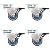 vidaXL Doble svinghjul med doble bremser 4 stk 50 mm