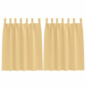vidaXL Mørkleggende Gardiner med Ringer 2 pcs Beige 140 x 140 cm