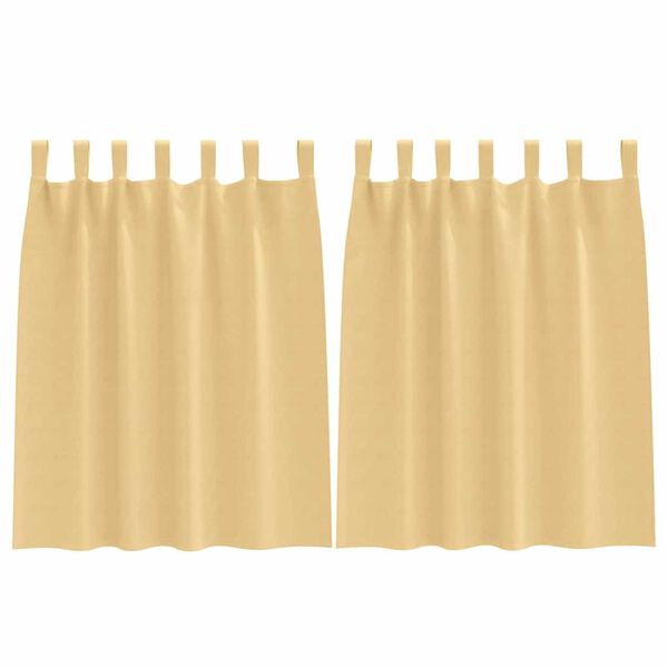 vidaXL Mørkleggende Gardiner med Ringer 2 pcs Beige 140 x 140 cm