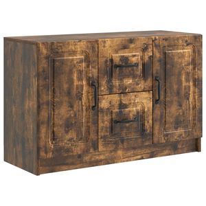 vidaXL Serviesskap med skuff R&oslash;kt Eik 89 x 34,5 x 57 cm Konstruert tre