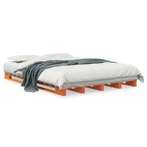 vidaXL Palleseng voksbrun 140x200 cm heltre furu