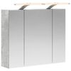 vidaXL Baderomsspeilskap Betonggr&aring; 60 x 14,5 x 50 cm Konstruert tre