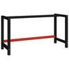vidaXL Ramme til arbeidsbenk 150x57x79 cm svart og r&oslash;d