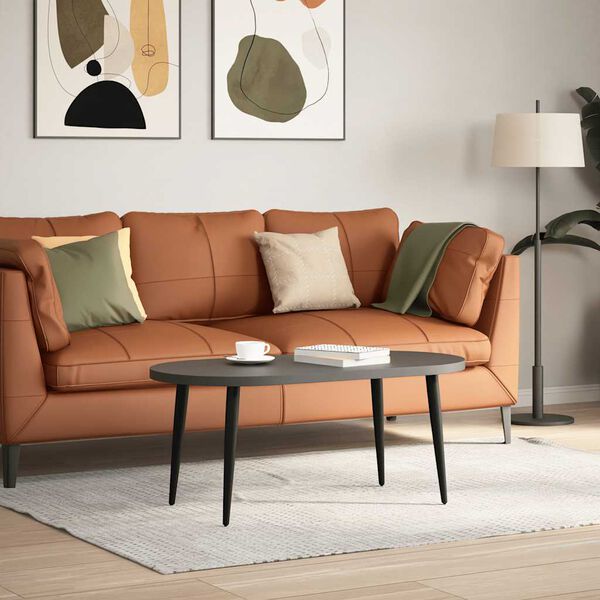 vidaXL Salongbordben konisk form 4 stk svart 42-43 cm stål