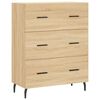 vidaXL Highboard sonoma eik 69,5x34x180 cm konstruert tre