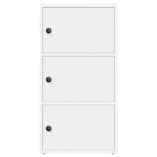 vidaXL Bokhylle hvit 40x24x77 cm konstruert tre