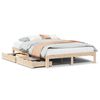 vidaXL Sengeramme med skuffer 140x200 cm heltre furu