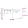 vidaXL Sengegavl i metall hvit 193 cm
