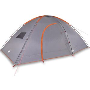 vidaXL Tunneltelt for camping 8 personer gr&aring; og oransje vanntett