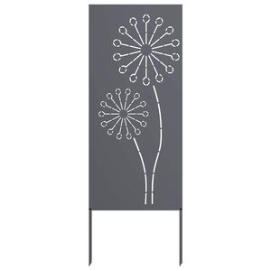 vidaXL Hageprivat skjerm Fretwork Antrasitt 50 x 140 cm Kaldvalsest&aring;l
