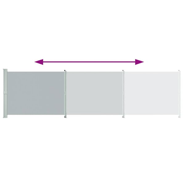 vidaXL Uttrekkbar sidemarkise 600x160 cm gr&aring;