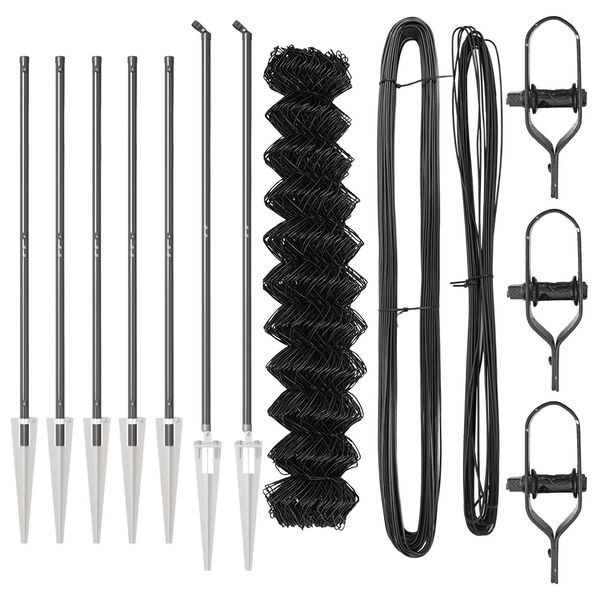 vidaXL Gjerdep&aring;le Gr&aring; 10 x 1,2 m (60 x 60 mm netting) St&aring;l og PVC