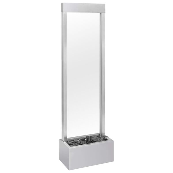 vidaXL Hagefontene s&oslash;lv 46x24x150 cm rustfritt st&aring;l