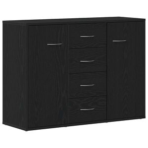 vidaXL Skjenk svart eik 88x30x64 cm konstruert tre