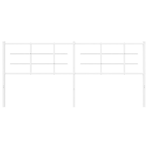 vidaXL Utskiftbar sengegavl i metall hvit 193 cm