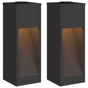 vidaXL Solcelle LED Stibelys 2 stk. Varmhvit 18 x 18 x 50 cm