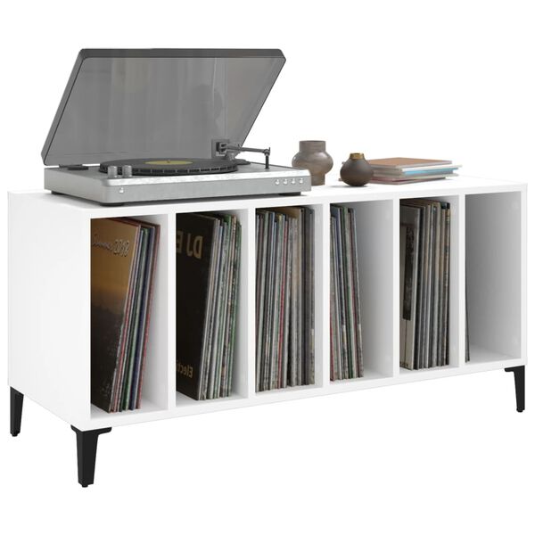 vidaXL Hifi-benk hvit 100x38x48 cm konstruert tre