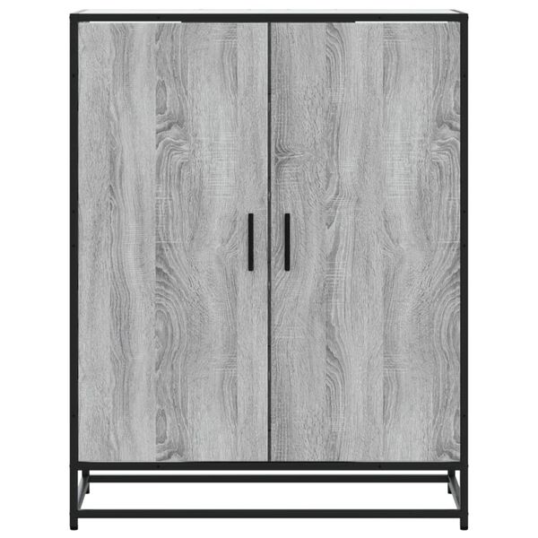 vidaXL Skoskap gr&aring; sonoma 75x38x97,5 cm konstruert tre og metall