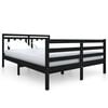 vidaXL Sengeramme svart heltre 140x190 cm