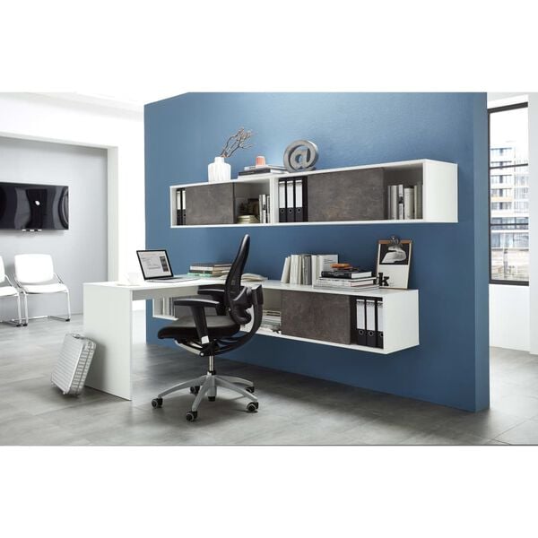 Germania Skyved&oslash;rshylle Altino 120x35,6x36,6 cm basaltm&oslash;rk og hvit