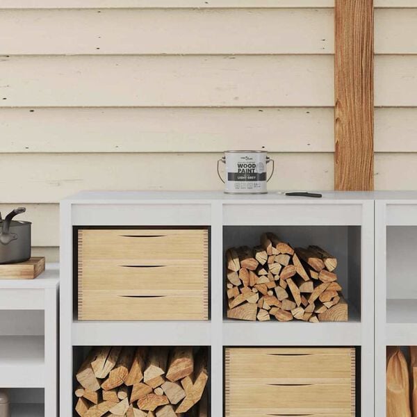 vidaXL Tremaling Grå 16,5 x 16,5 x 16 cm Veggdart