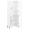 vidaXL Highboard hvit 69,5x34x180 cm konstruert tre