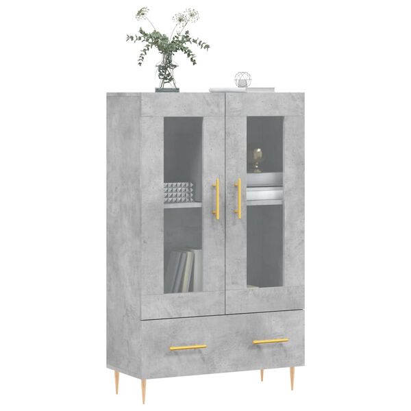 vidaXL Highboard betonggrå 69,5x31x115 cm konstruert tre