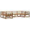 vidaXL Utend&oslash;rs sofa-sett 6 pcs Naturlig Solid akasietre