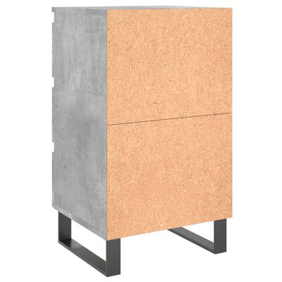 vidaXL Nattbord 2 stk betonggrå 40x35x69 cm konstruert tre