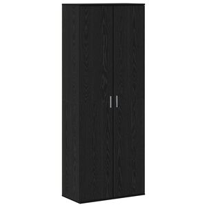 vidaXL H&oslash;yskap Svart Eik 70 x 33.5 x 180 cm Konstruert tre