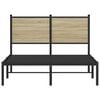 vidaXL Sengeramme i metall uten madrass sonoma eik 120x200 cm