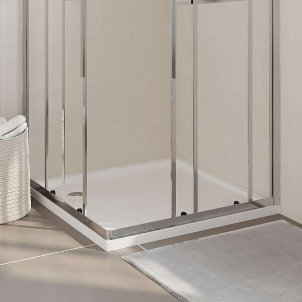 vidaXL Kvadratisk dusjbrett ABS 90x90 cm