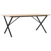 vidaXL Spisebord X-ramme 180x90x75,5 cm heltre furu og st&aring;l
