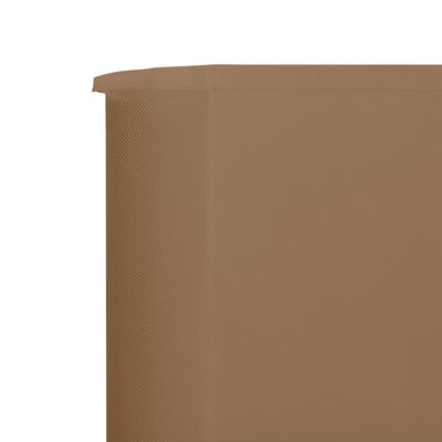 vidaXL Vindskjerm 3 paneler stoff 400x160 cm gråbrun