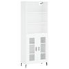 vidaXL Highboard hvit 69,5x34x180 cm konstruert tre