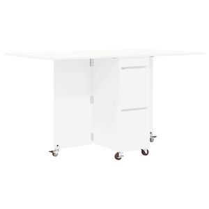 vidaXL Spisebord 2 pcs 140 x 80 x 77 cm Konstruert tre Hvit