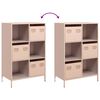 vidaXL Highboard rosa 68x39x103,5 cm stål